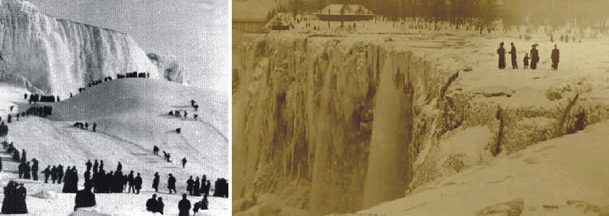 the Niagara Falls frozen